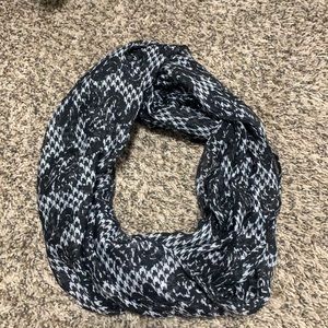 Black and grey infinity scarf